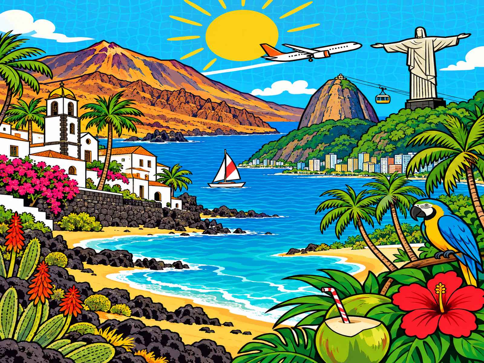 Ilustración Brasil–Canarias de Raíces Brasil Fest